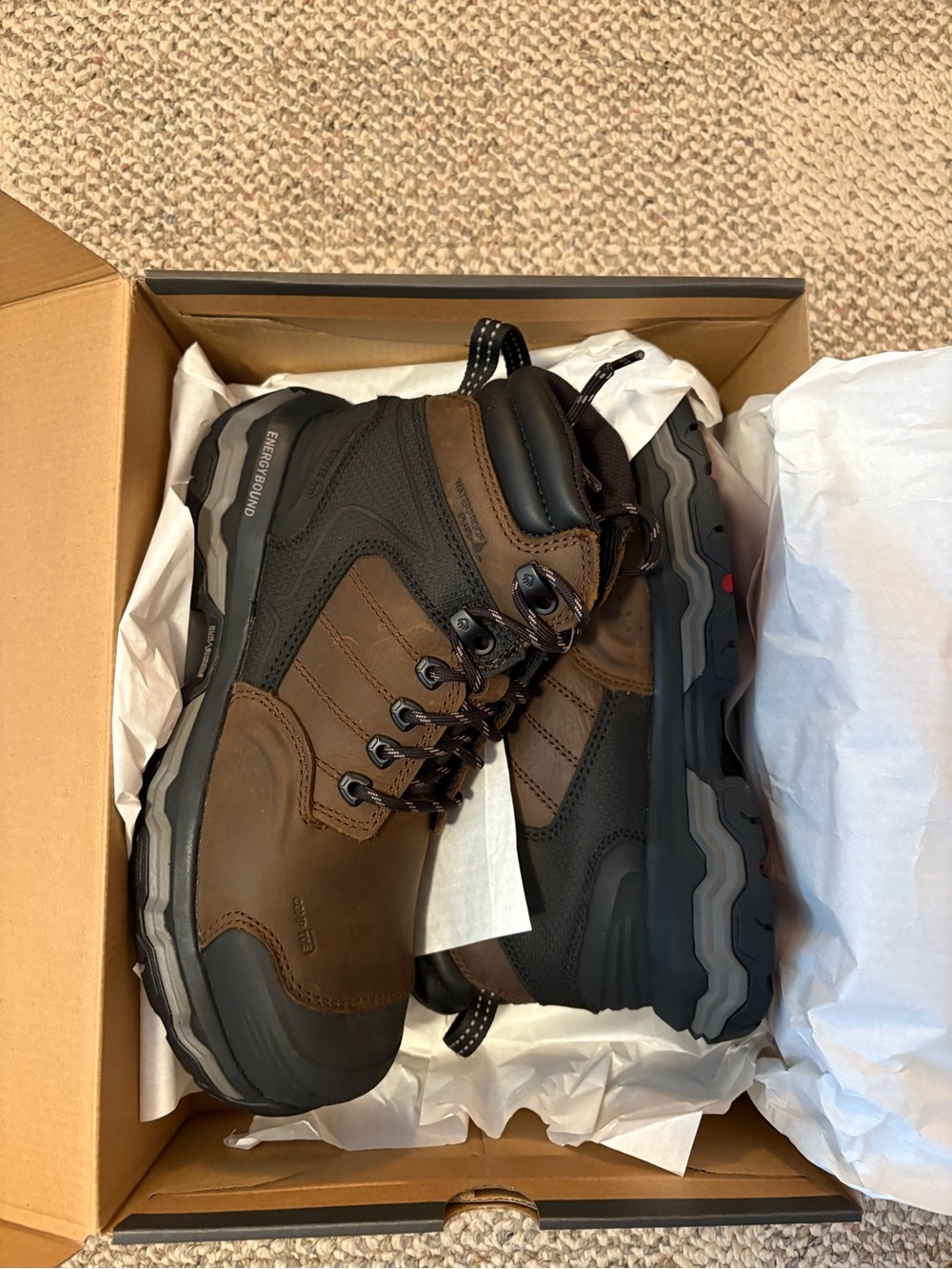 Wolverine Alpha Infinity Brown Waterproof Hiking Work Boots